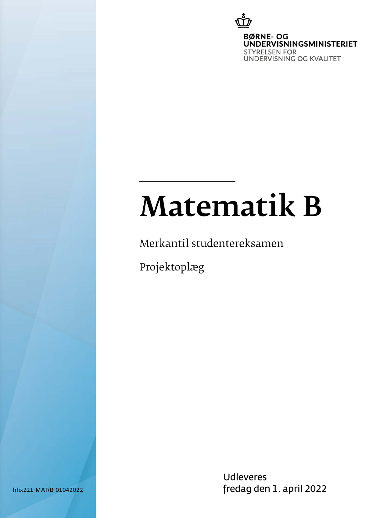 Matematik Lalalal - Matematik B Merkantil Studentereksamen Projektoplæg ...