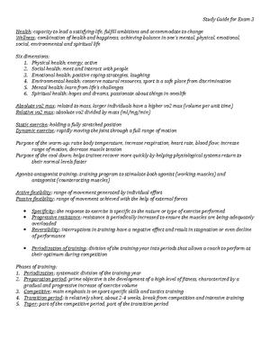Study Guide for Exam 2 - Preparation 2. Observation 3. Evaluation 4 ...