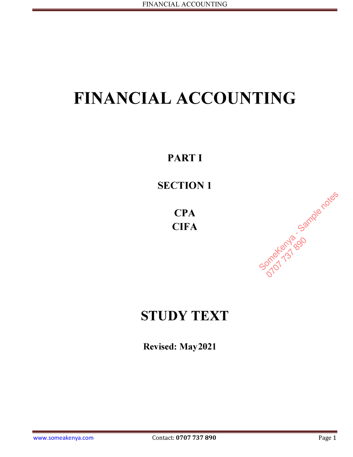 Financial-Accounting - FINANCIAL ACCOUNTING PART I SECTION 1 CPA CIFA ...