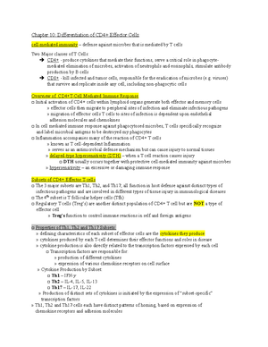 Chapter 9: Activation of T Lymphocytes - Note Outline - Chapter 9 ...