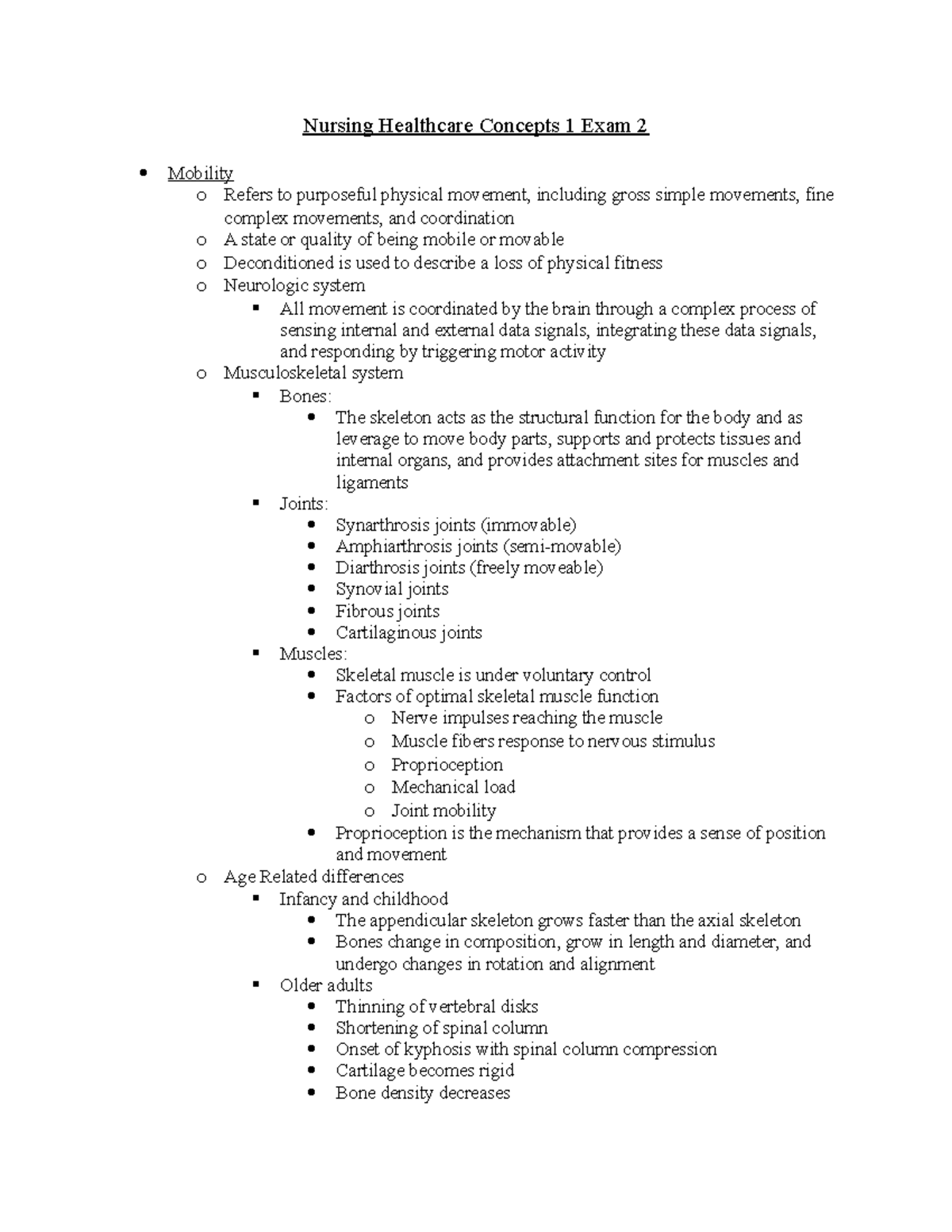 Nursing Healthcare Concepts 1 Exam 2 - Nursing Healthcare Concepts 1 ...