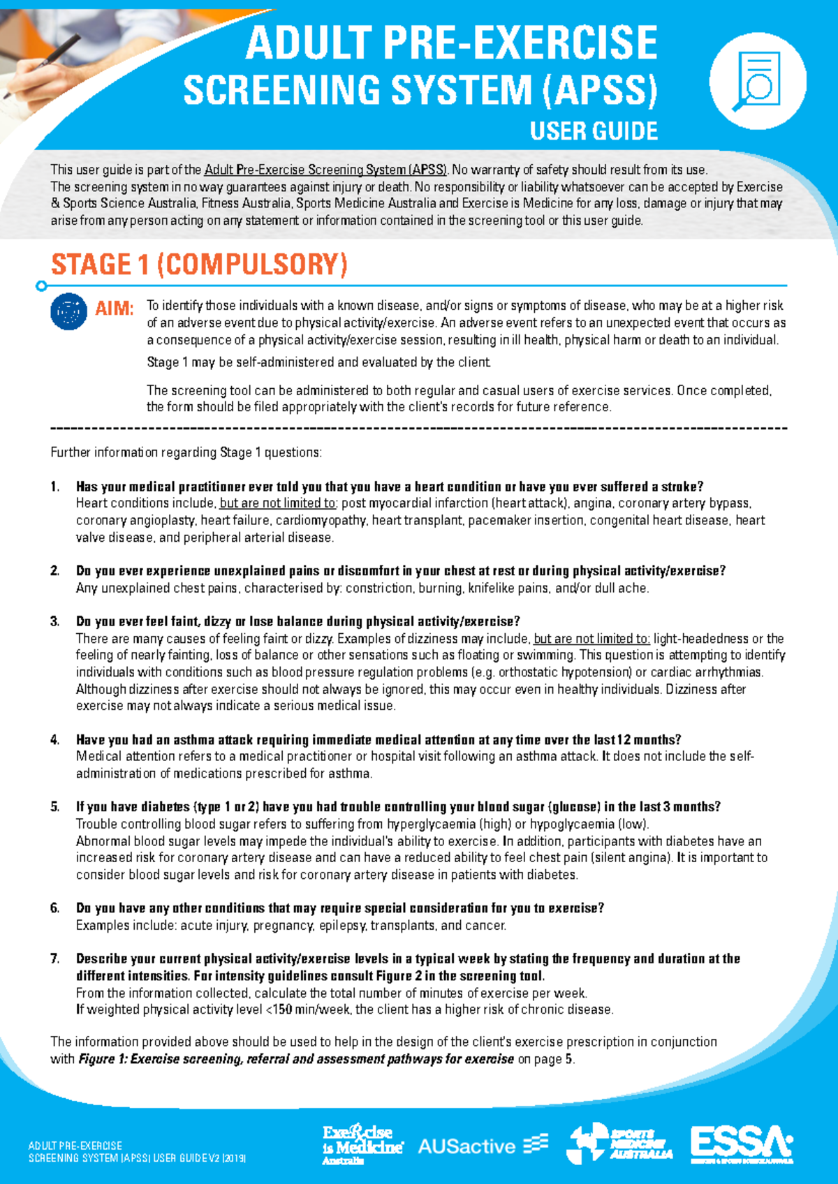 Adult Pre Screening Tool 2021 - Guidelines - ADULT PRE-EXERCISE ADULT ...