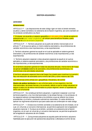 U4 - Destinaciones Suspensivas De Importación - PRIMER CUATRIMESTRE ...