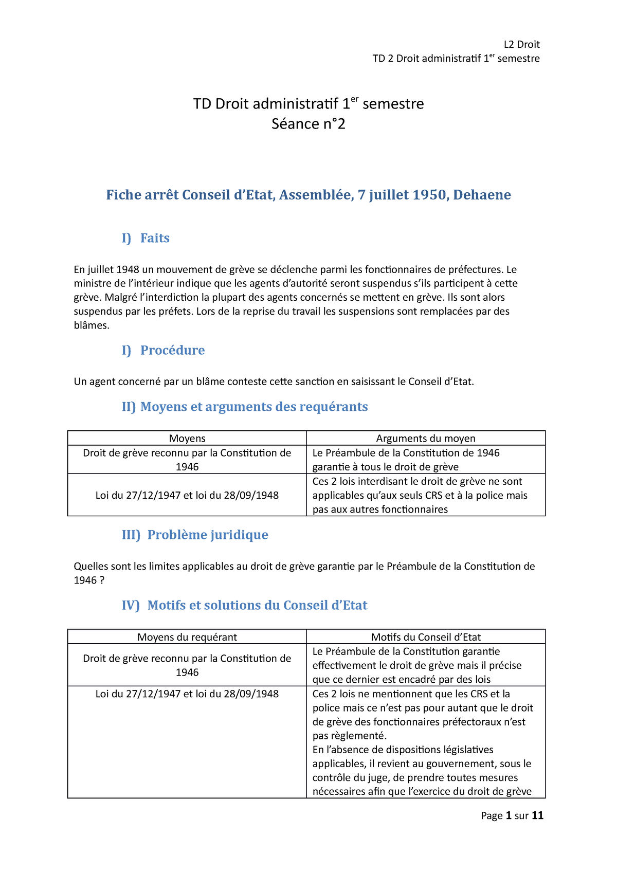 TD2 Droit Administratif 1er Semestre - TD 2 Droit Administratif 1er ...