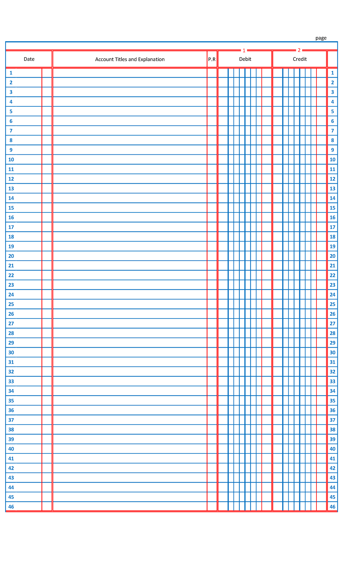 General Journal Sheet General Ledger Sheet Conceptual Framework And Ia Account Titles And