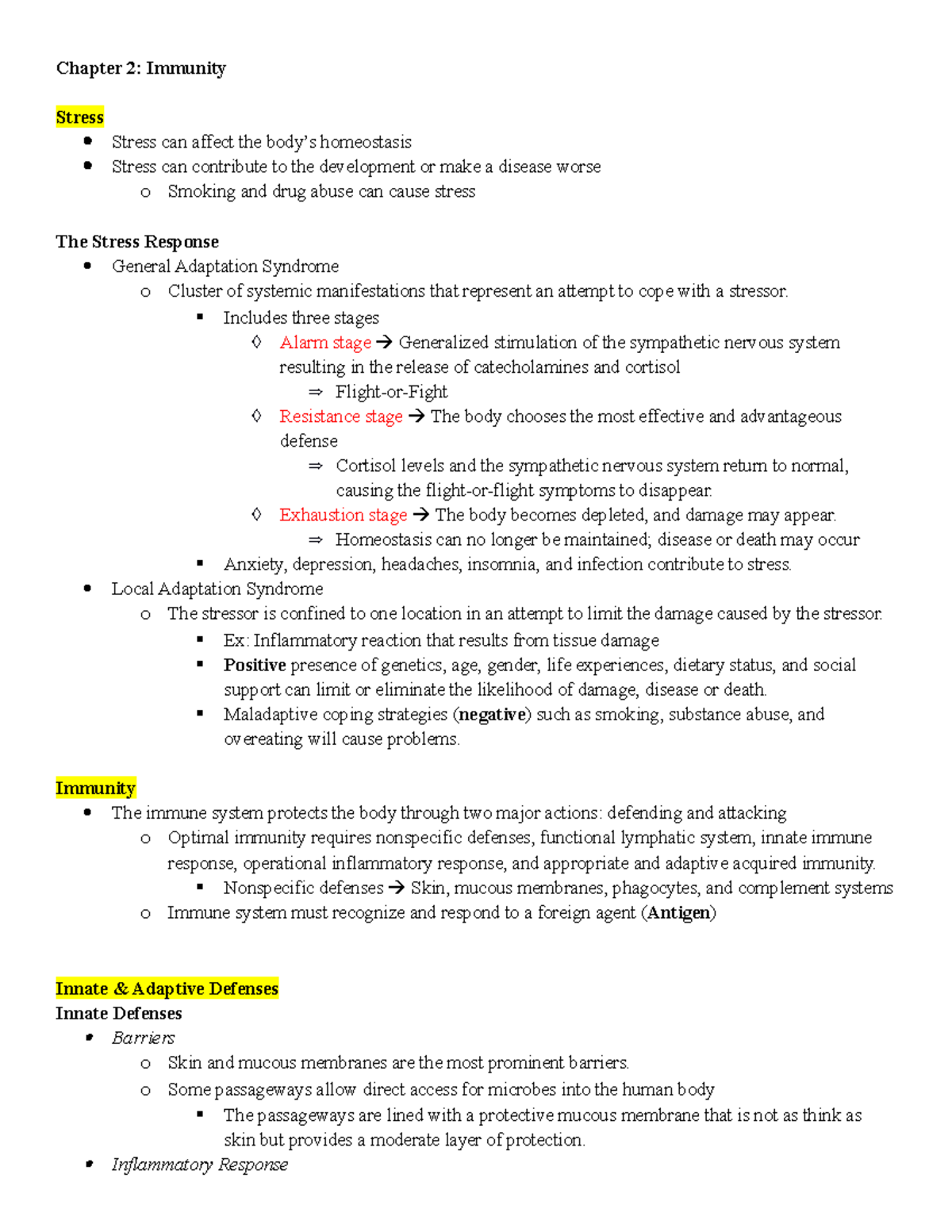 ch-2-immunity-notes-chapter-2-immunity-stress-stress-can-affect-the