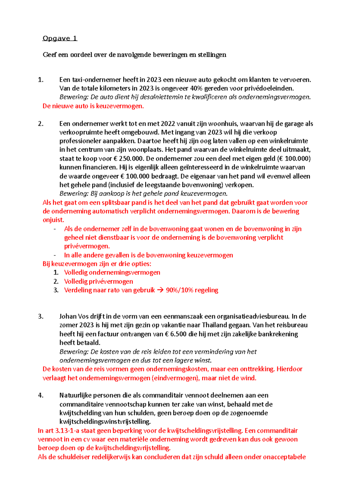 IB B Practicum 15 September 2023 - Opgave 1 Geef Een Oordeel Over De ...