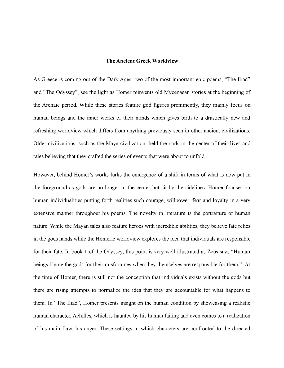 essay about ancient greece
