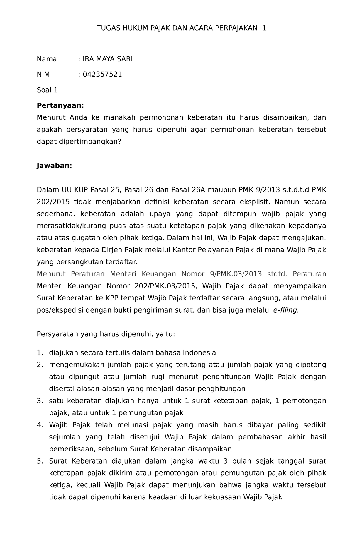 Tugas Hukum Pajak DAN Acara Perpajakan 3 - TUGAS HUKUM PAJAK DAN ACARA ...