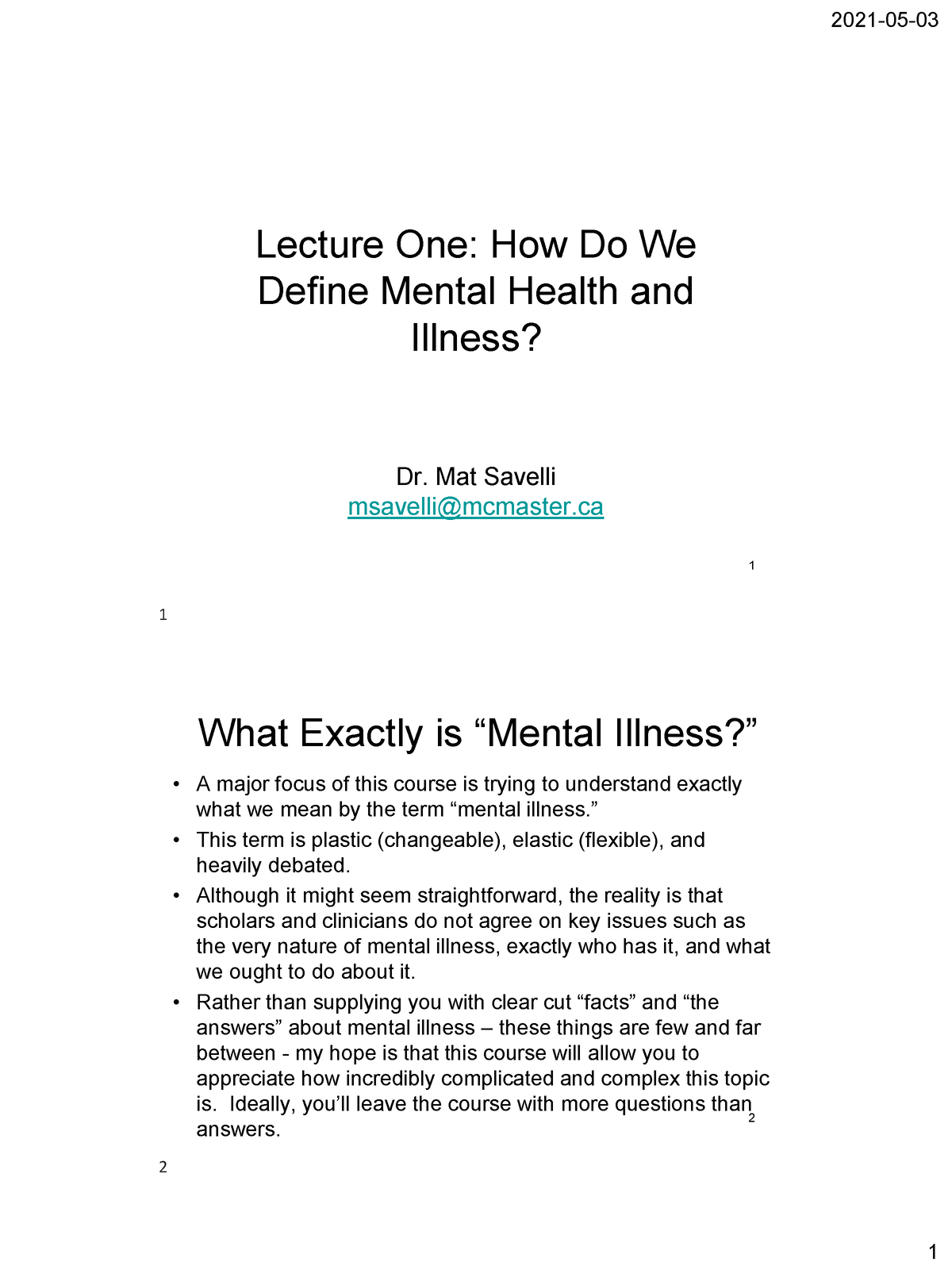 lecture-1-mental-health-and-mental-illness-two-slides-lecture-one