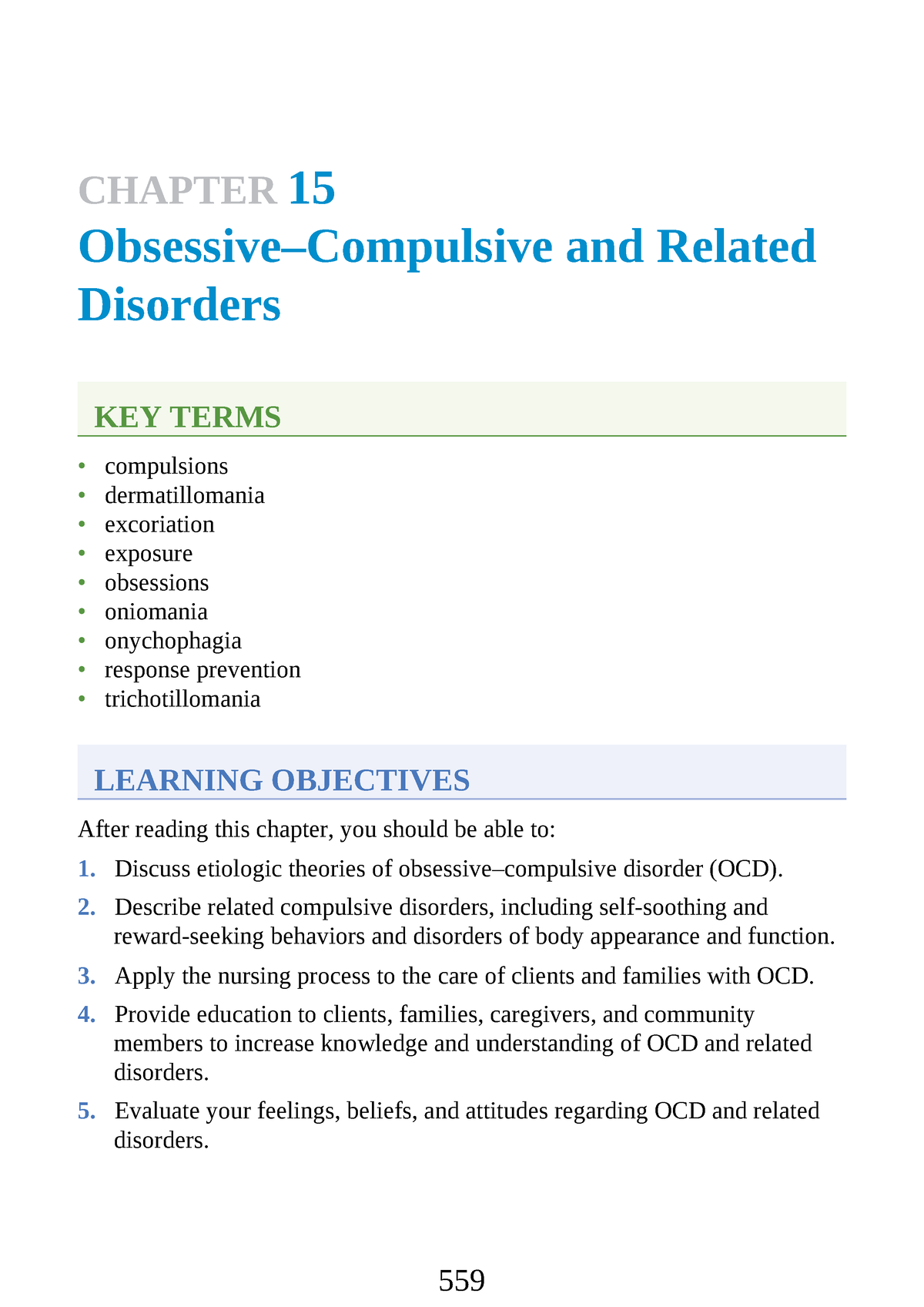 محاضرة السادسة - الاول - CHAPTER 15 Obsessive–Compulsive And Related ...