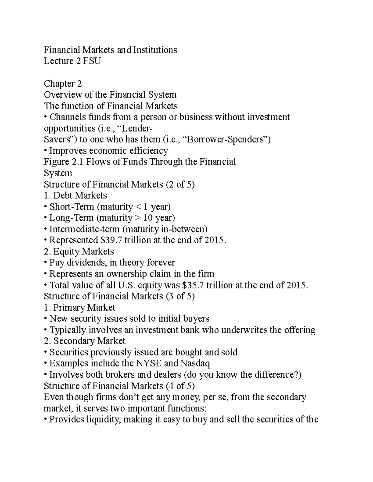 Financial Markets And Institutions Pdf Calicut University