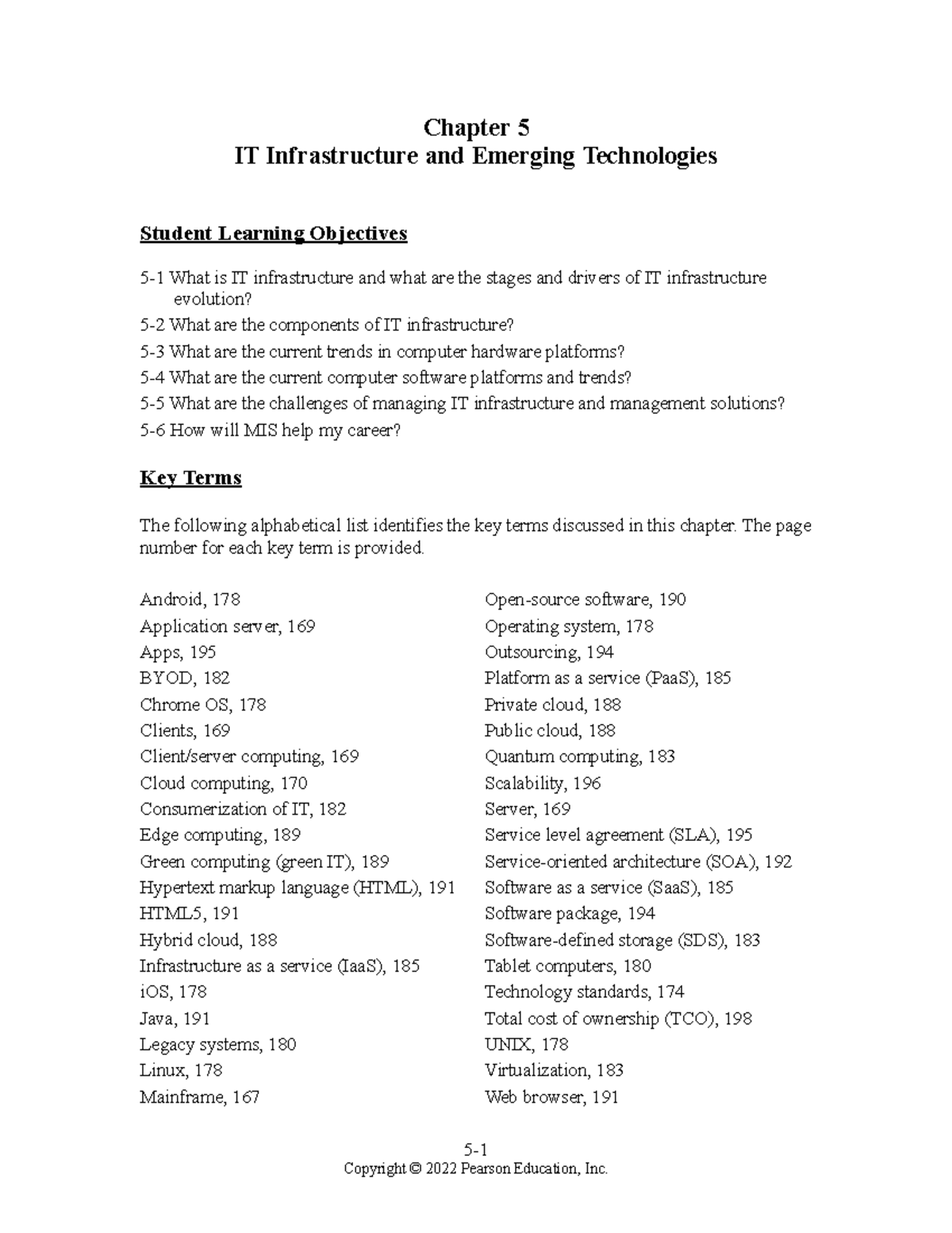 Laudon mis17e im 05 - Notes - Chapter 5 IT Infrastructure and Emerging ...