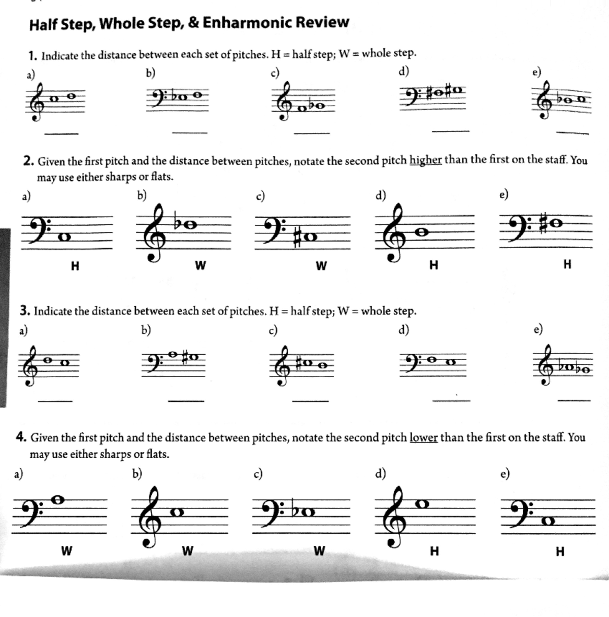 Half Steps Whole Steps Practice - Studocu