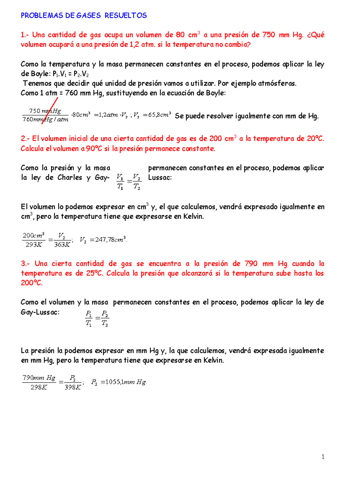 Problemas Resueltos De Gases Ideales Termodinámica - PROBLEMAS DE GASES ...