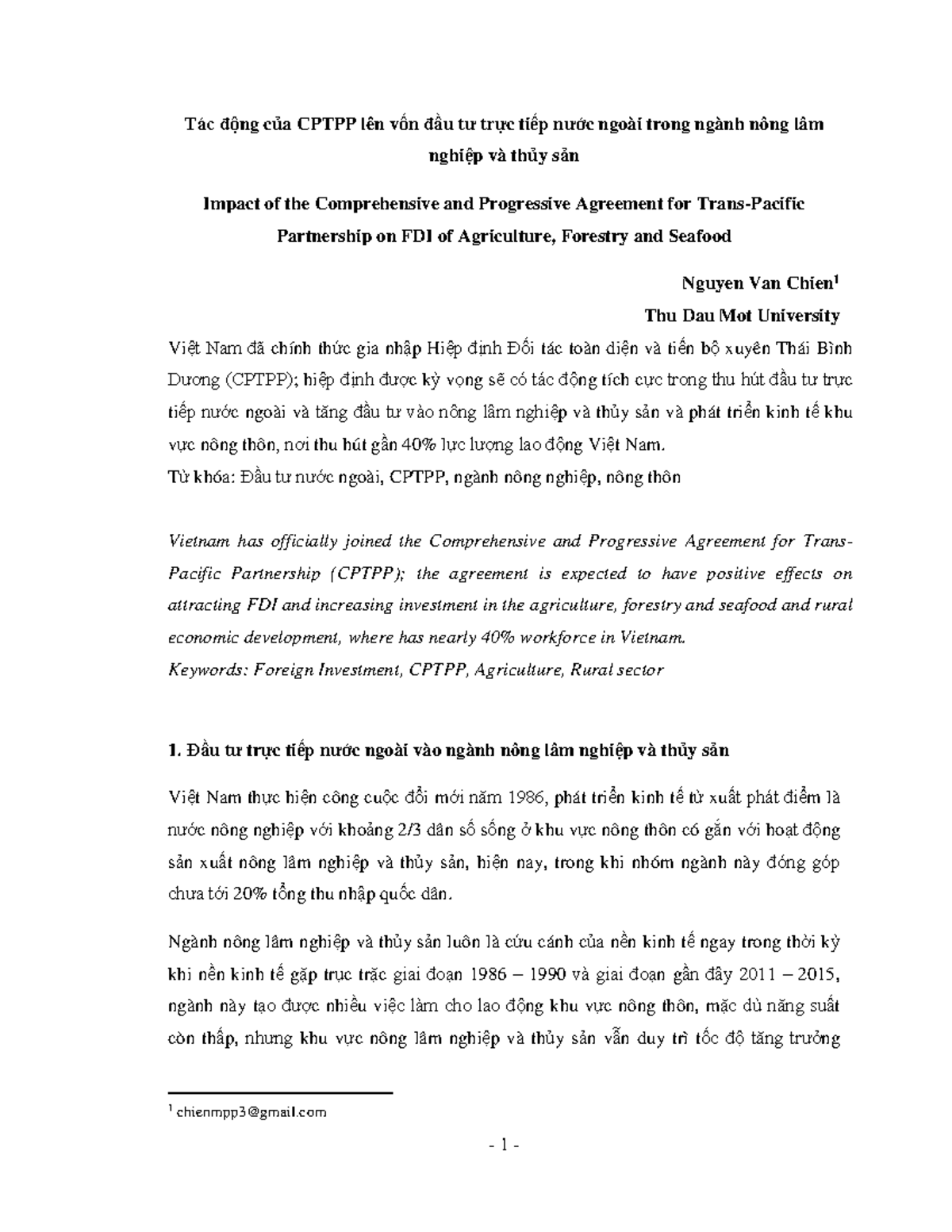 Impact of the Comprehensive and Progressive Agreement for Trans-Pacific ...