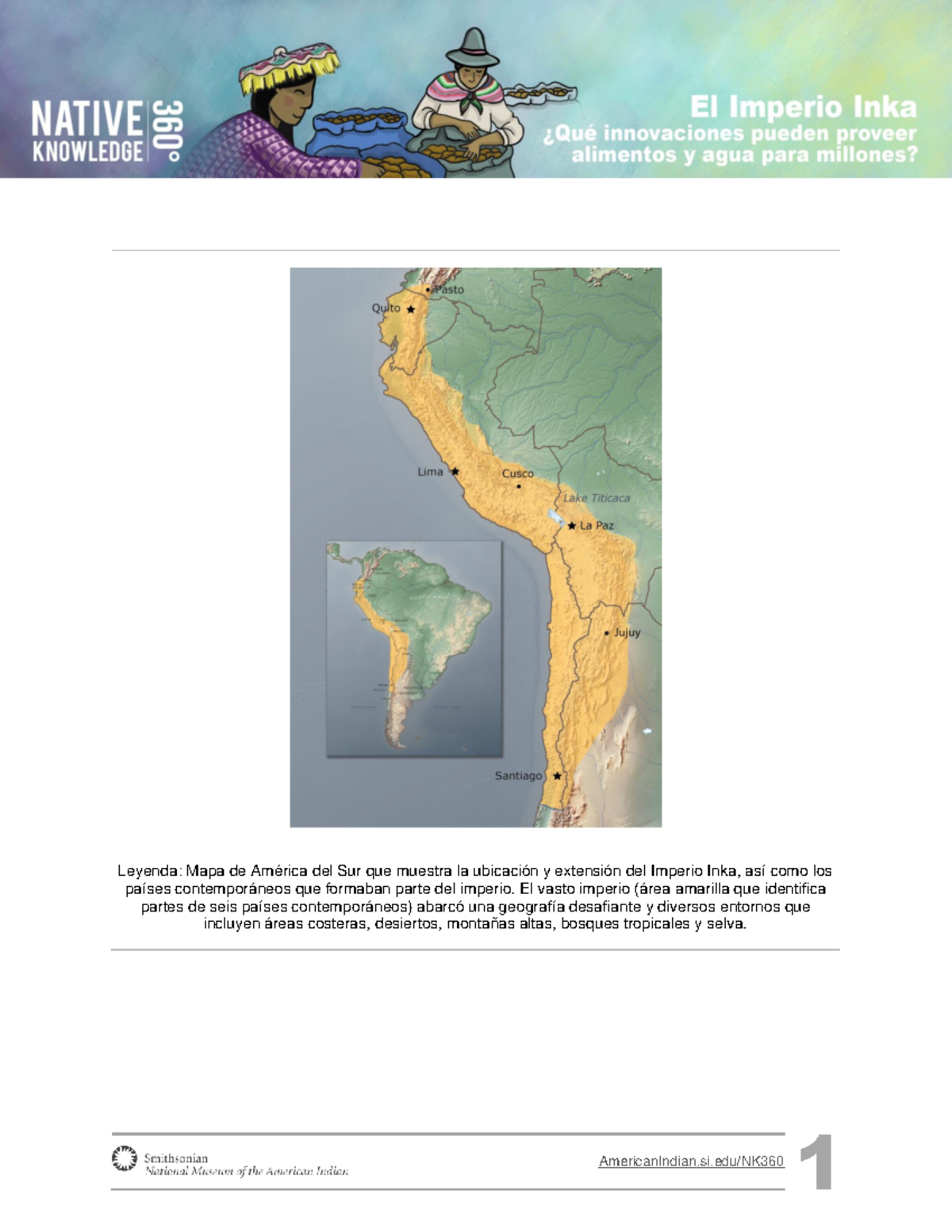 SQ1 Geography Inka Empire Map Spanish - gestion de calidad ...