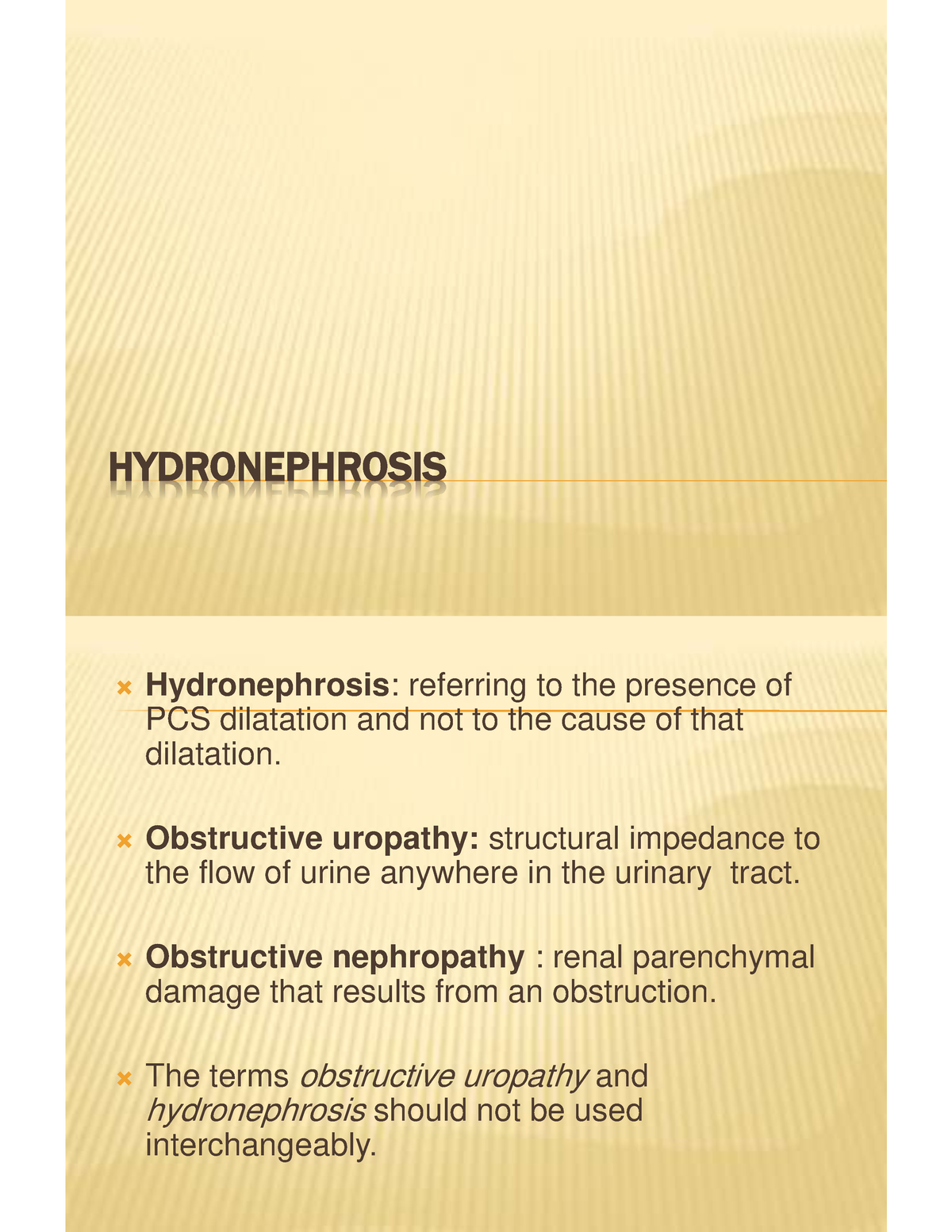 Hydronephrosis - Medicine - HYDRONEPHROSIS ####### Hydronephrosis ...