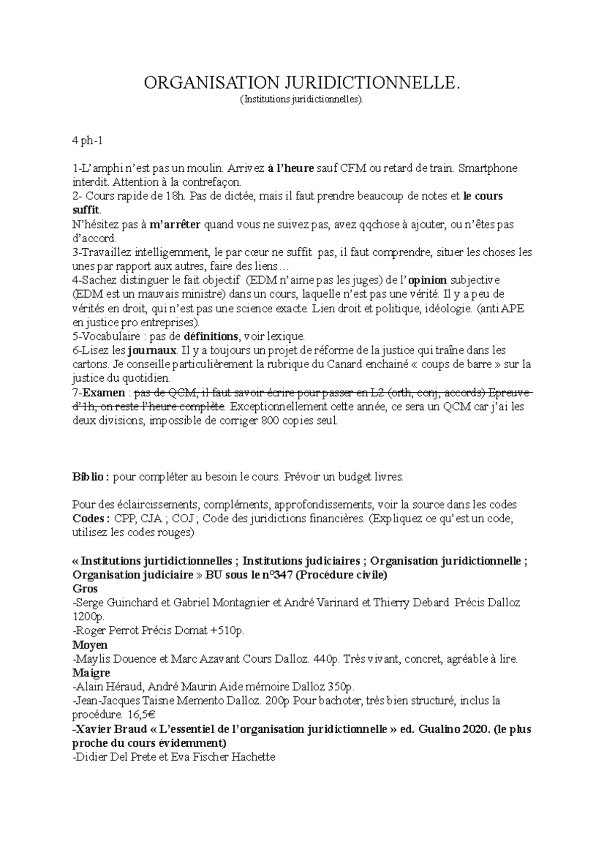 Qcm Institutions Juridictionnelles L1 Droit OJ Séance 1 - Organisation juridictionnelle 2022 - ORGANISATION  JURIDICTIONNELLE. (Institutions - Studocu