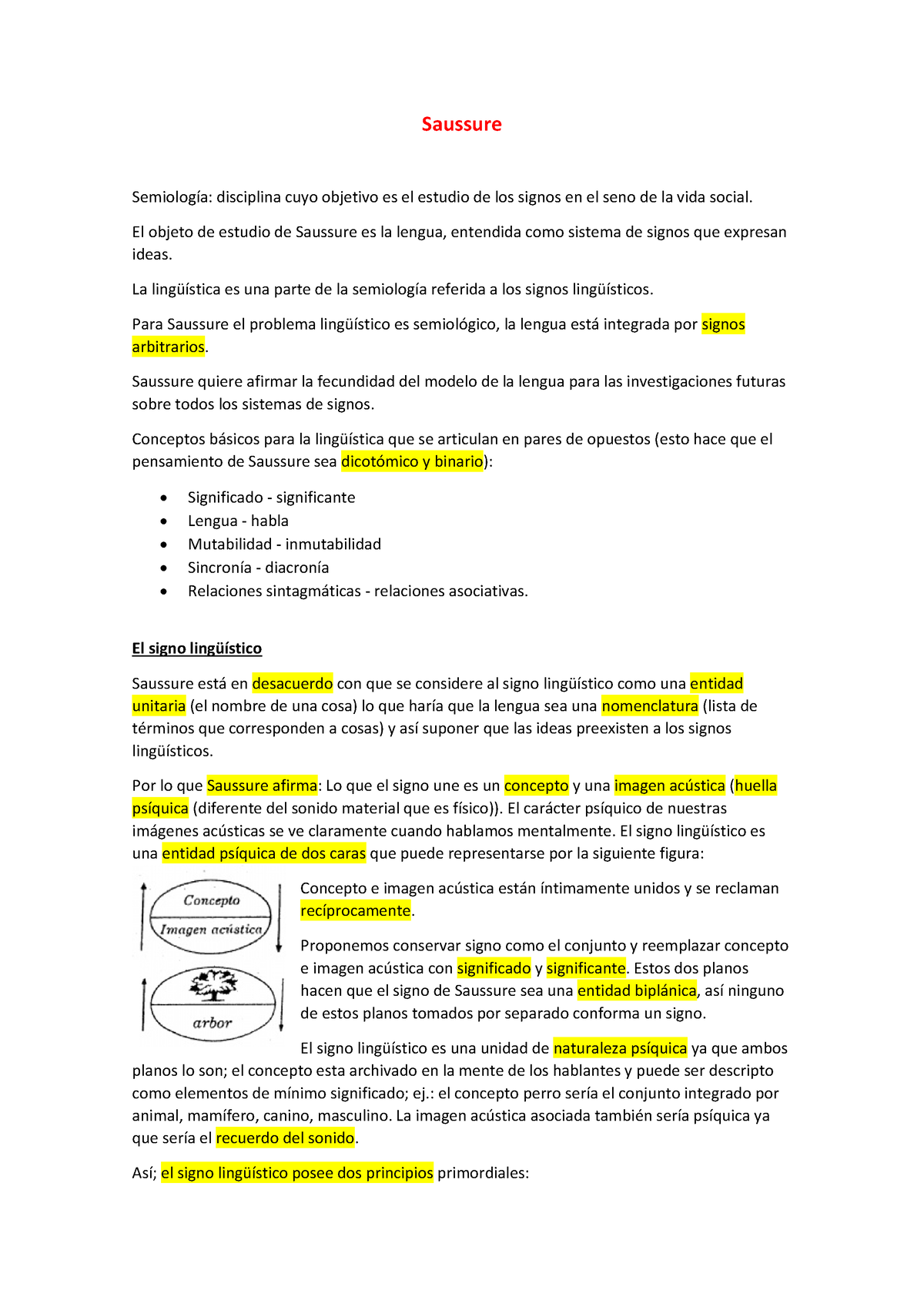 Notas Todo - De Saussure - Saussure Semiología: Disciplina Cuyo ...