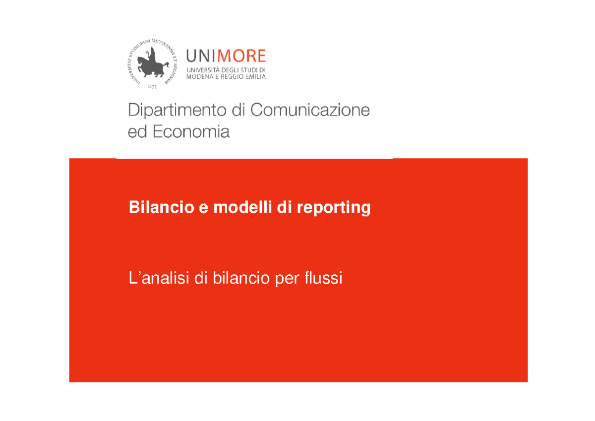 36 Analisi Di Bilancio Per Flussi - Bilancio E Modelli Di Reporting L ...