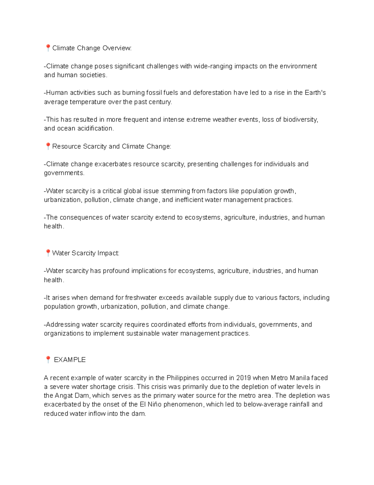 Ecodev - 📍Climate Change Overview: -Climate change poses significant ...