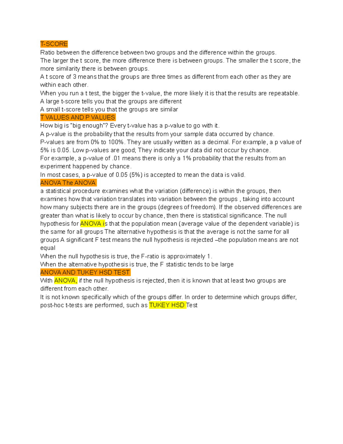 Bmed 3121 - Bmed - T-SCORE Ratio Between The Difference Between Two ...