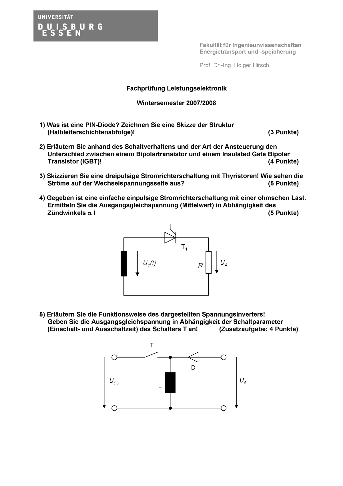 Exam 2008 Leistungselektronik Studocu