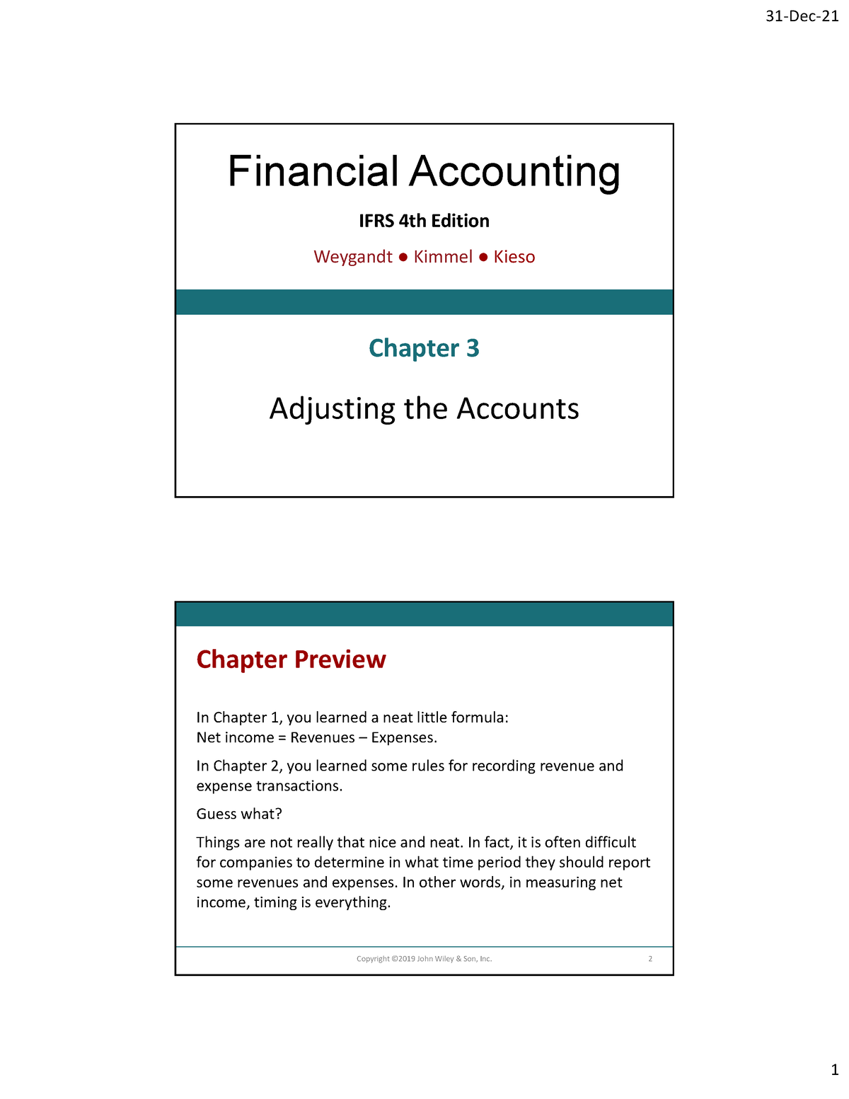 Ch03 St - SLIDE - Financial Accounting IFRS 4th Edition Chapter 3 ...