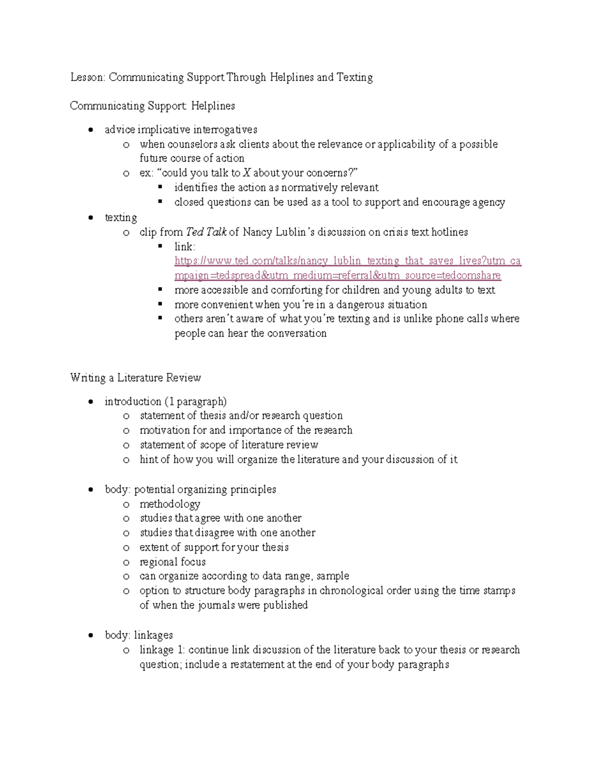 Communicating Support Through Helplines and Texting - Lesson ...