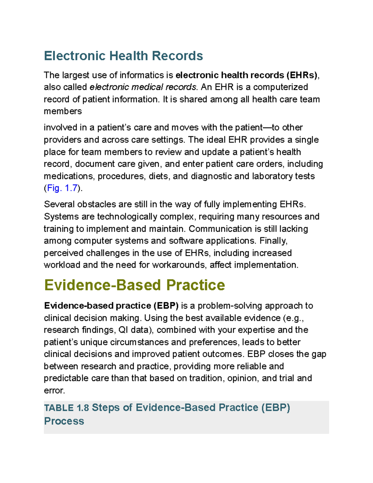 Electronic Health Records - An EHR is a computerized record of patient ...