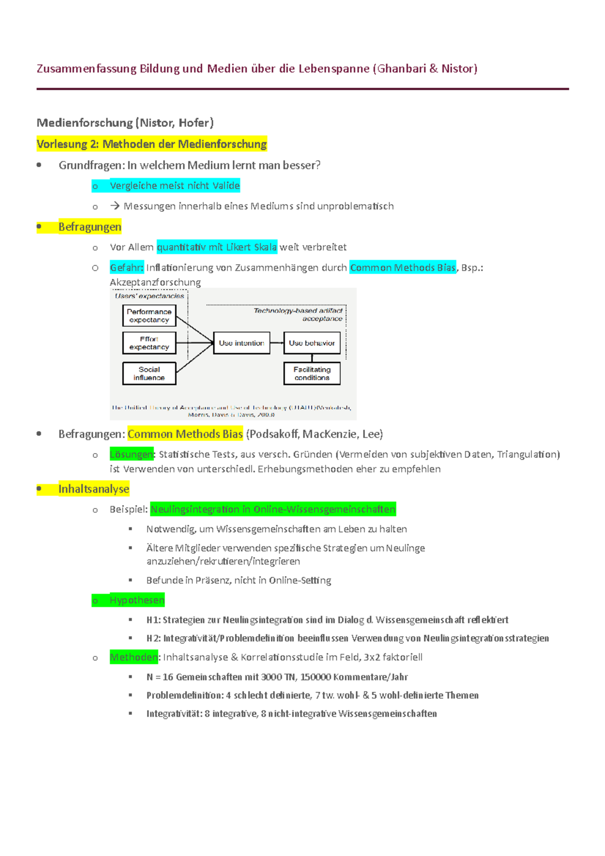 Medienforschung Zusammenfassung/Zusammenschrift Ausführlich ...