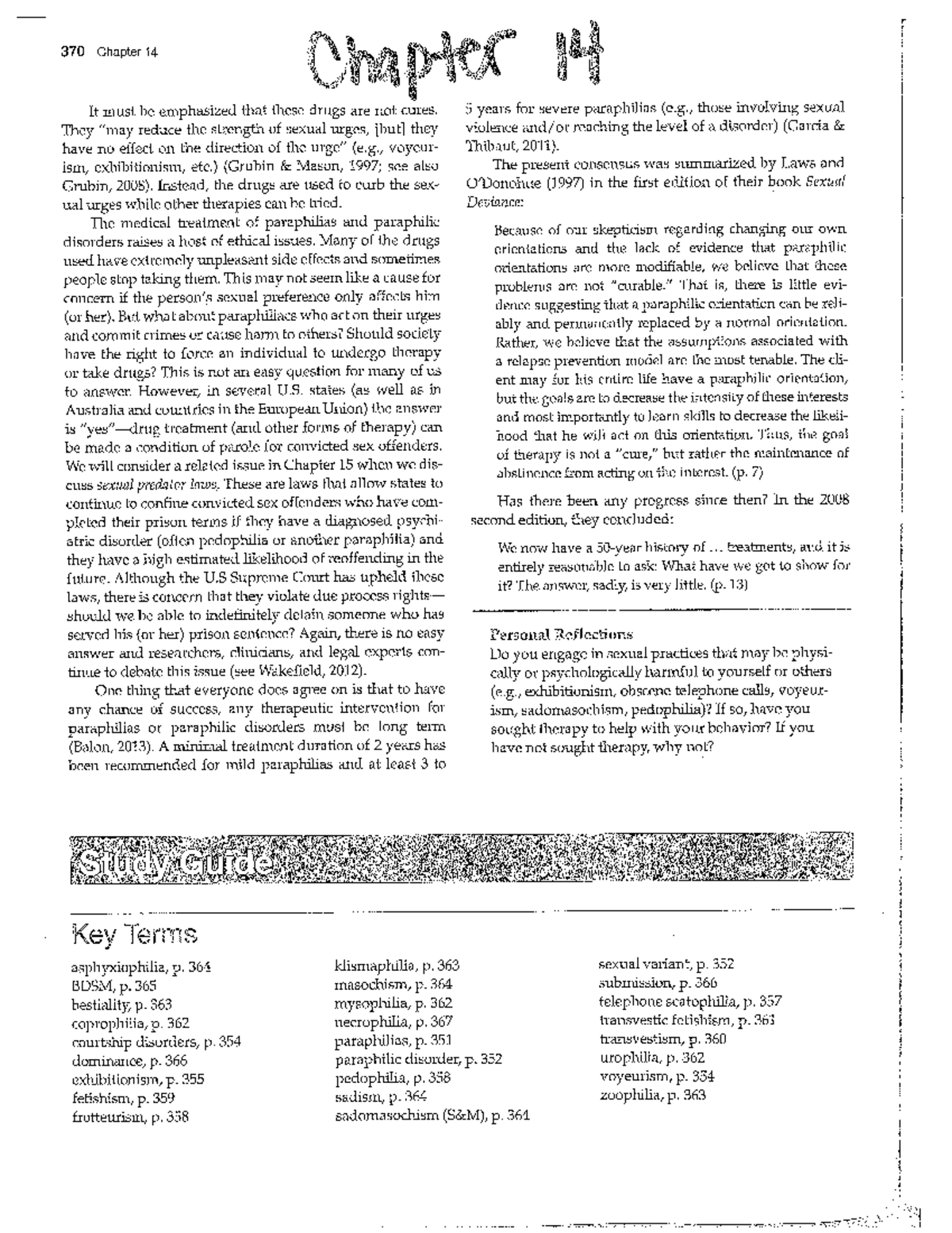 Chapter 14 Study Guide - PSYCH 306 - Studocu