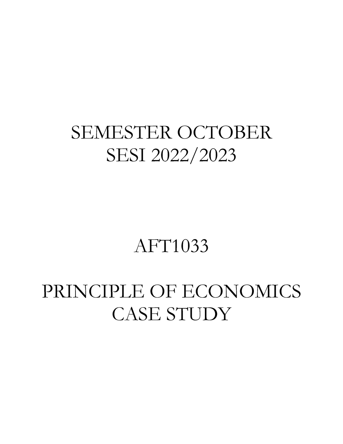economics case study 2023