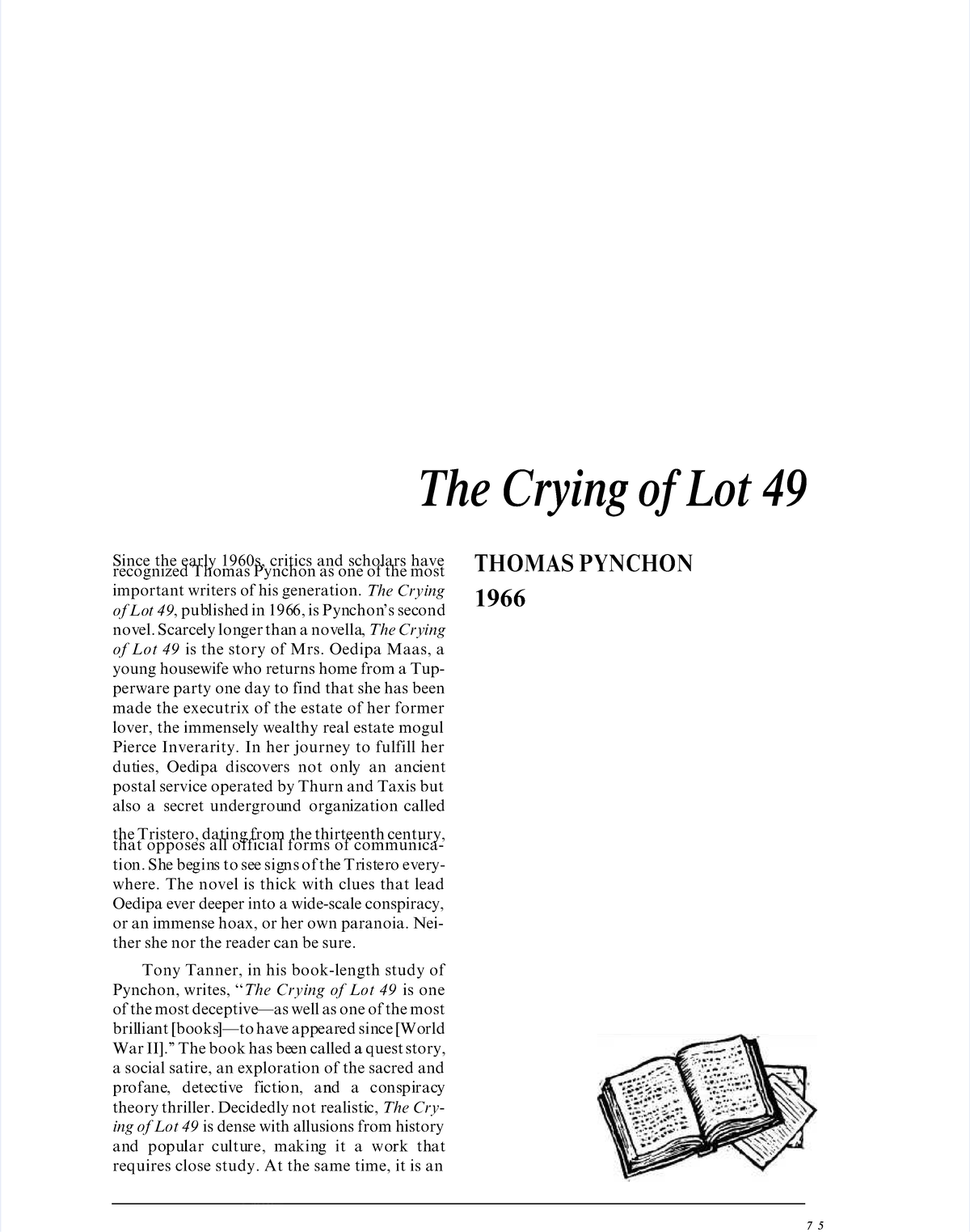 Pdf-thomas-pynchon-the-crying-of-lot-49-pdf compress - The Crying of Lot  49The Crying of Lot 49 - Studocu