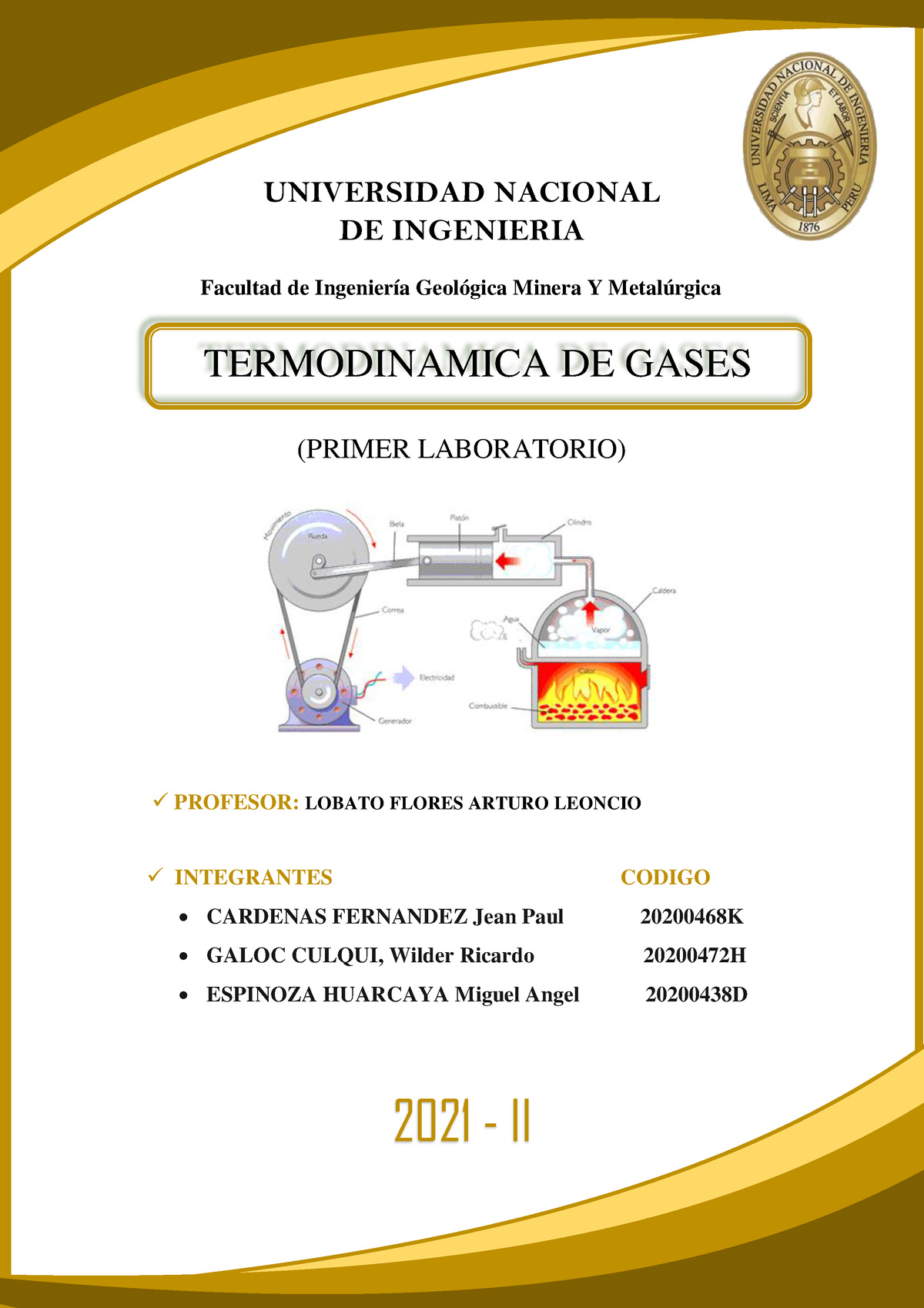 Laboratorio N1 Termodinamica DE Gases - FÍSICA III UNIVERSIDAD NACIONAL ...