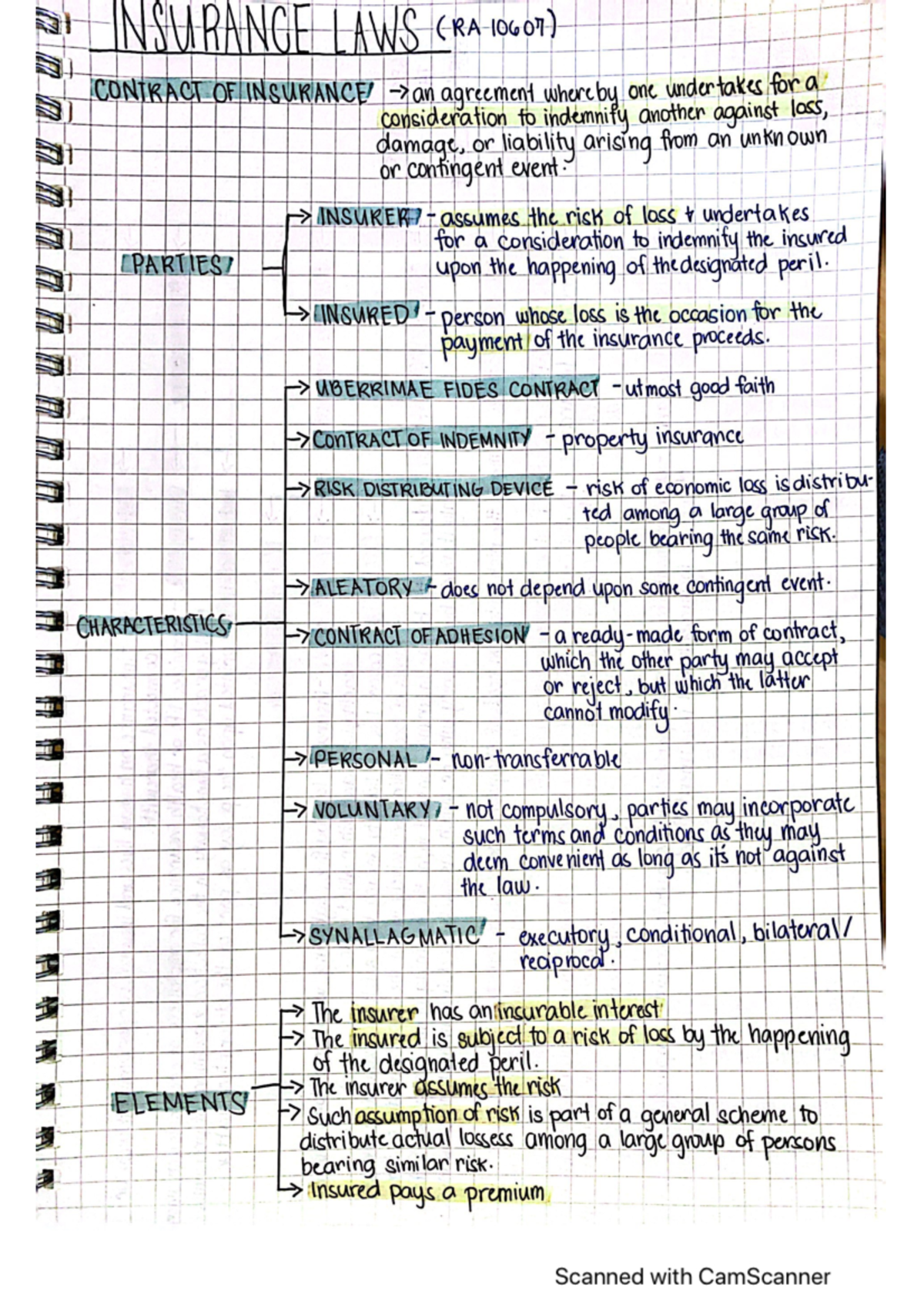 Insurance Law notes - Basic Accounting - Studocu
