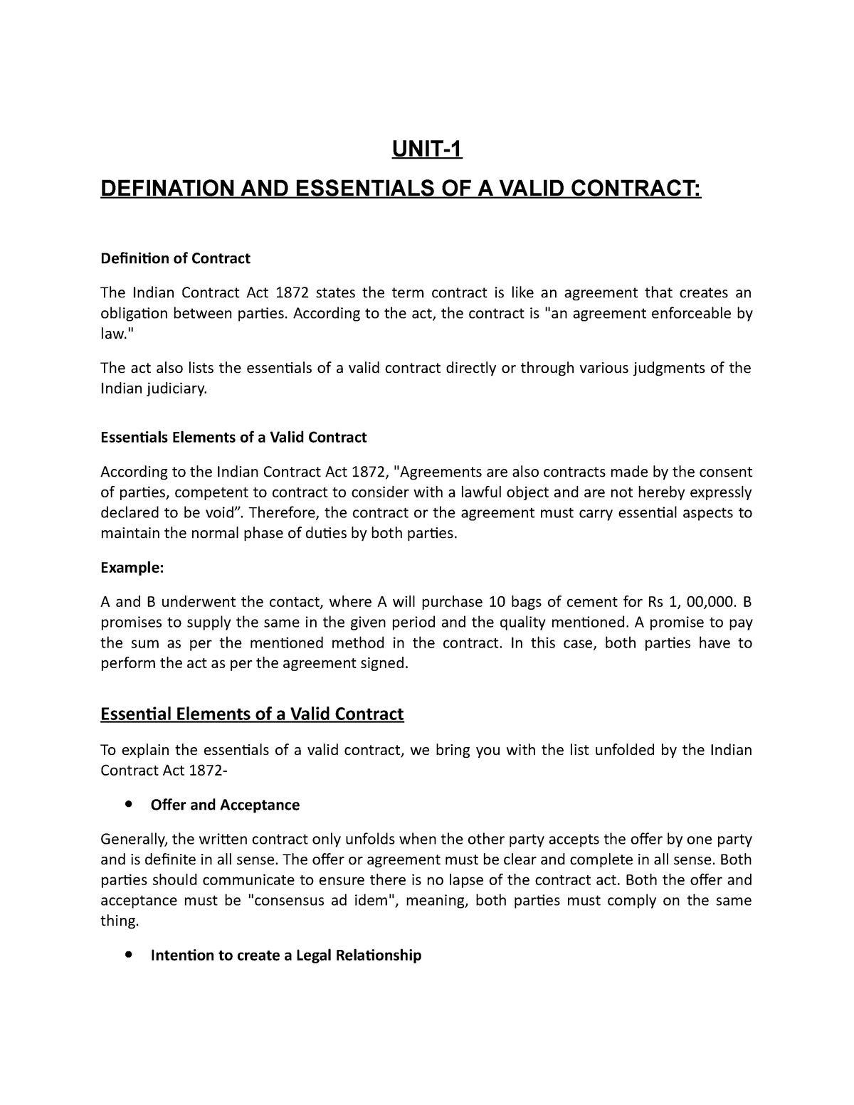 law-of-contract-material-unit-defination-and-essentials-of-a-valid