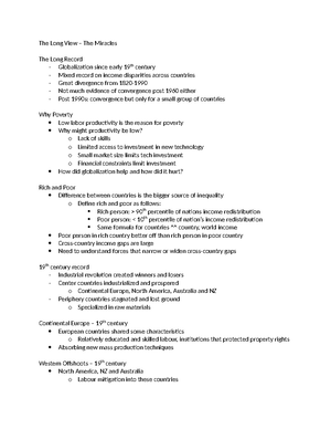 ECON 255 Trade Patterns - 01/17/ QUIZ 1 on 01/26/ mix of MCQ and true ...