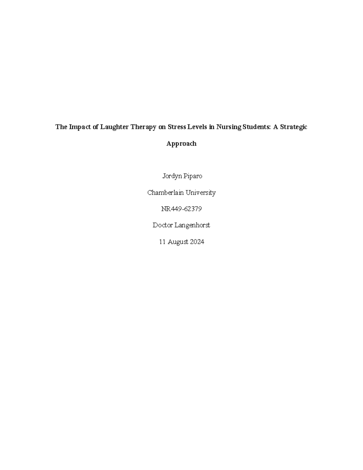 Week 5 RUA - week 5 individual RUA paper use as template - The Impact ...