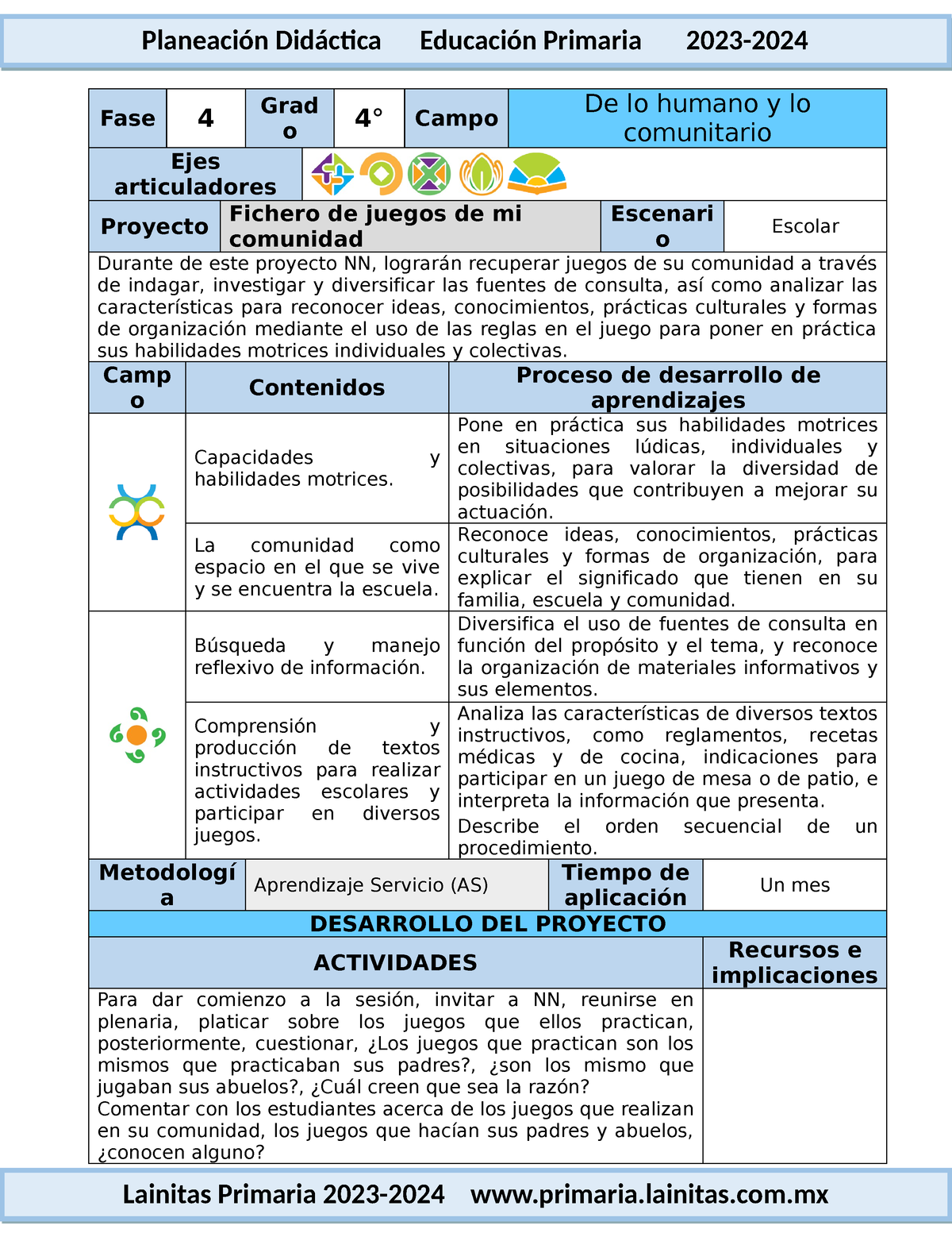 4to Grado Octubre - Educaci n F sica (2023-2024) - Fase 4 Grad o 4 ...