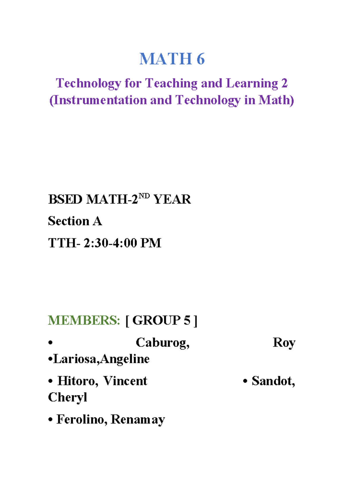 Document fundamental learning fundamental concepts of mathematics
