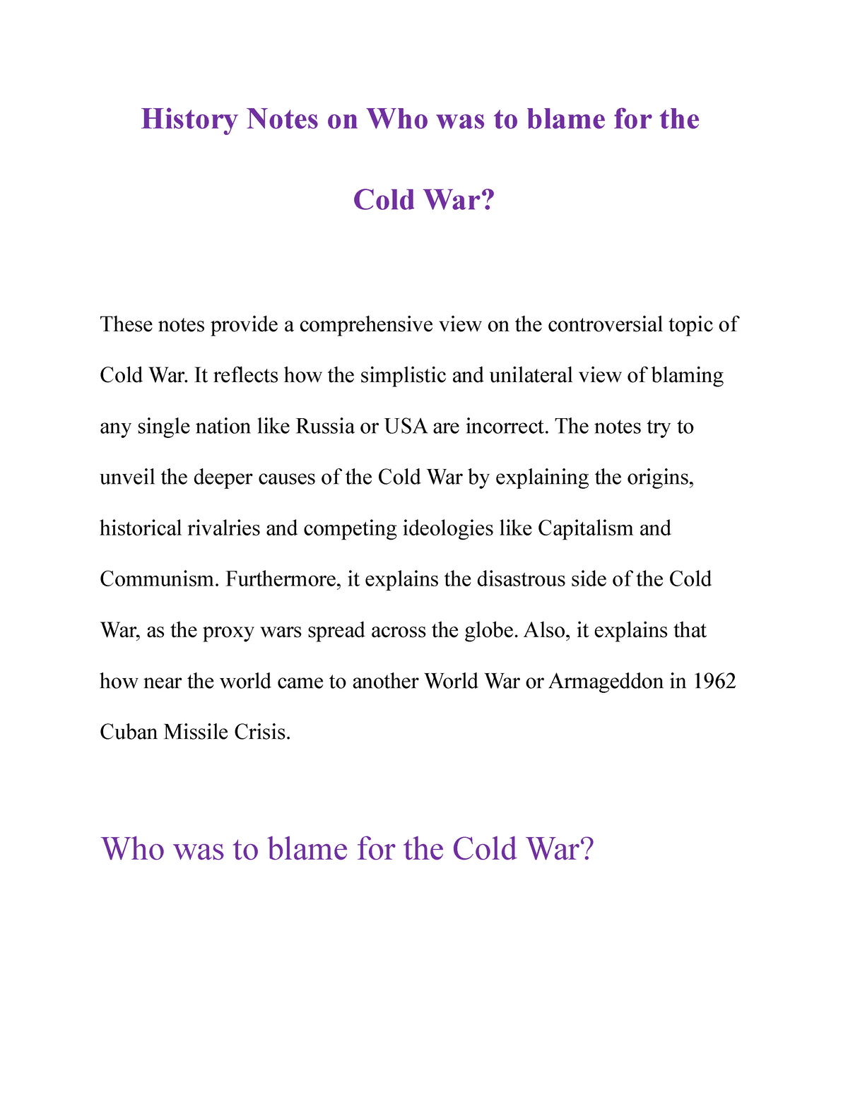 cold-war-impact-on-history-history-notes-on-who-was-to-blame-for-the