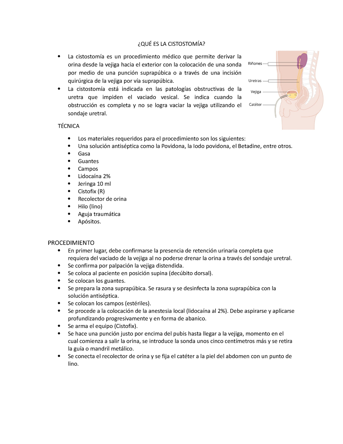 Presentacion - Citostomia - ¿QUÉ ES LA CISTOSTOMÍA? La cistostomía es ...