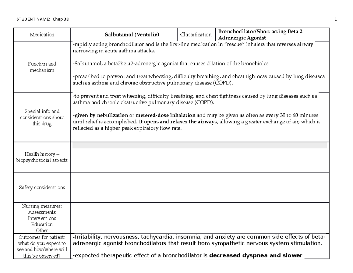 Medication Templates - Chap 38 - Medication Salbutamol (Ventolin ...