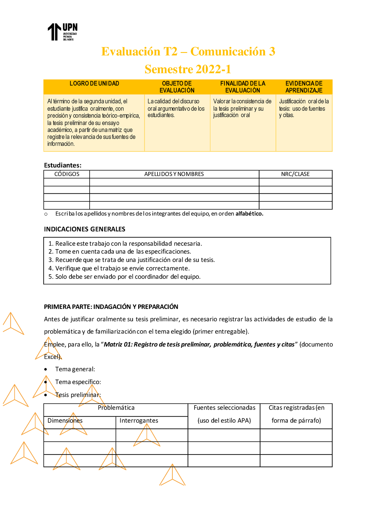 T2 - Comunicación 3 - Trabajo - Evaluación T2 – Comunicación 3 Semestre ...