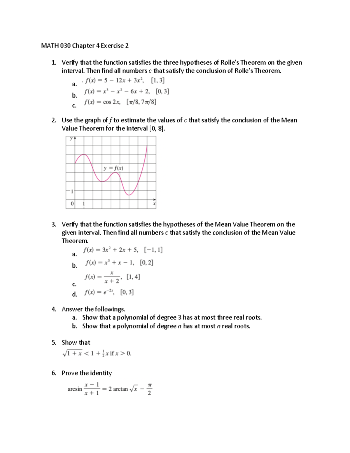 MATH 030 Chapter 4 Exercise 2 - MATH 030 Chapter 4 Exercise 2 Verify ...