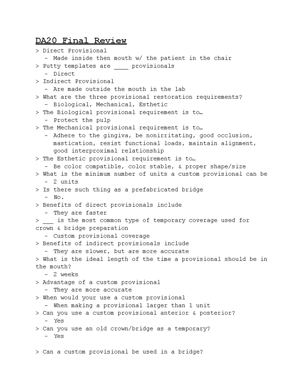 DA20 Final Review - DA20 Final Review Direct Provisional - Made inside ...