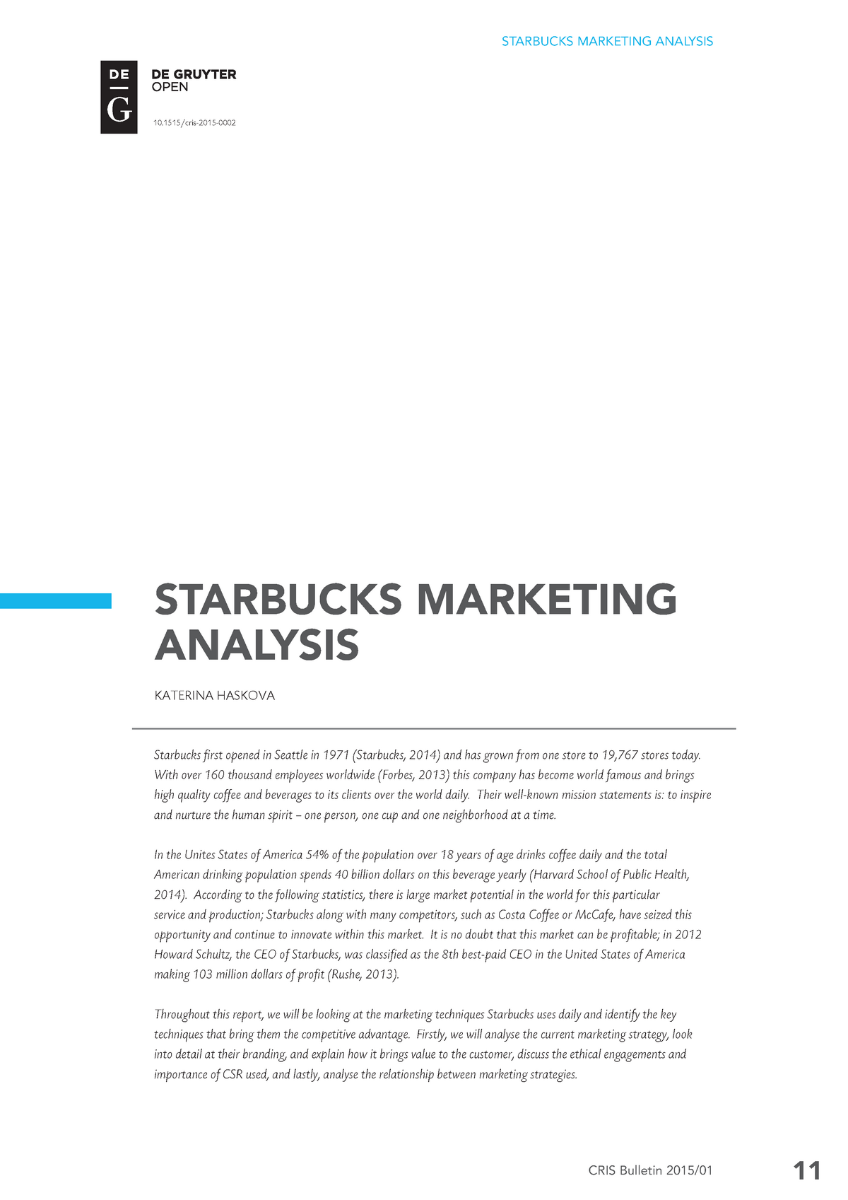 starbucks global marketing strategy case study