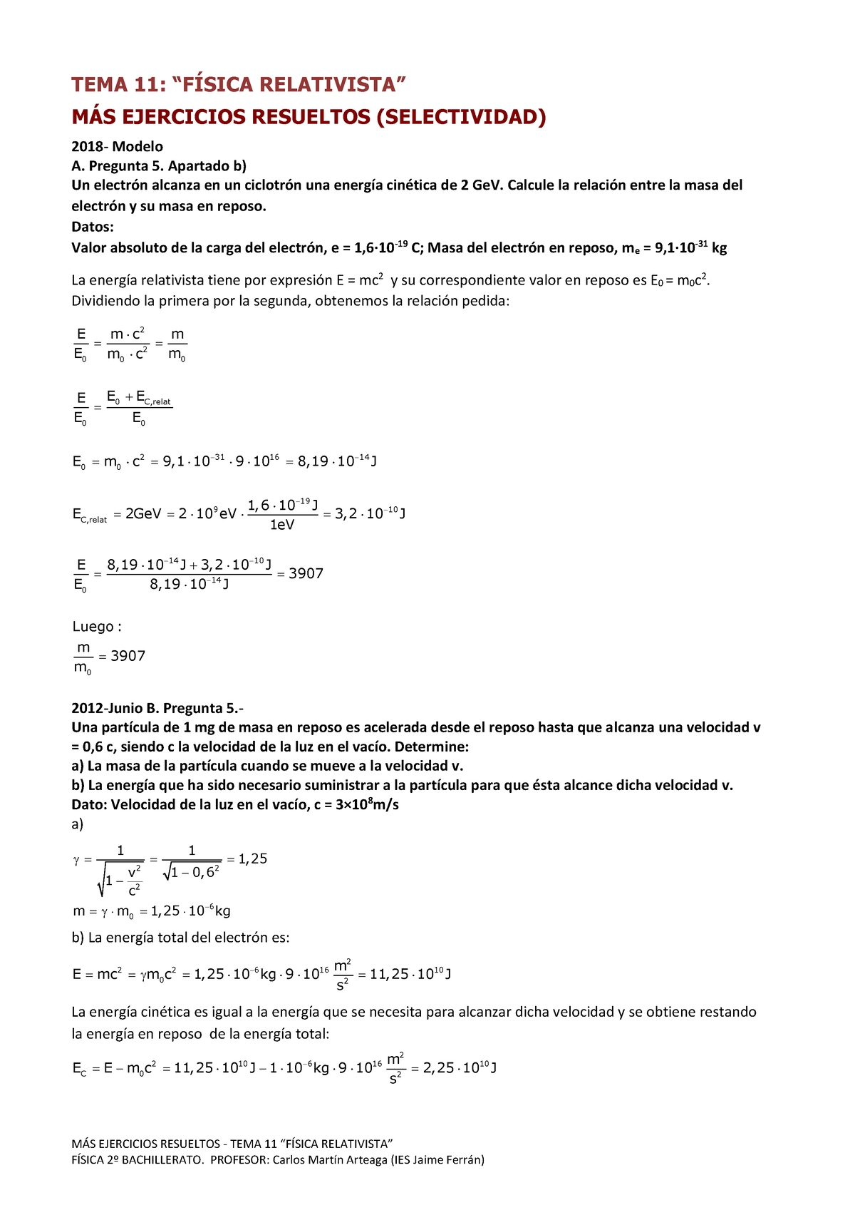 11 Fisica Solucion Mc381s Ejercicios 18 19 - MÁS EJERCICIOS RESUELTOS ...